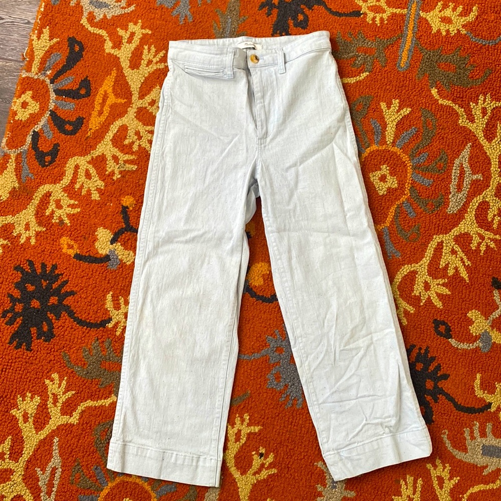 Confetti light blue Madewell wide leg pants
